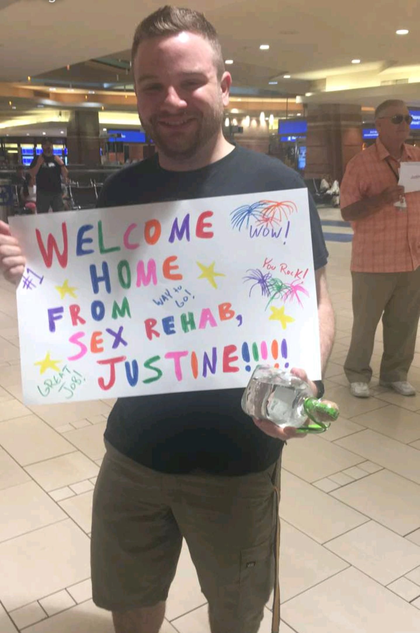 How I welcomed my friend at the airport