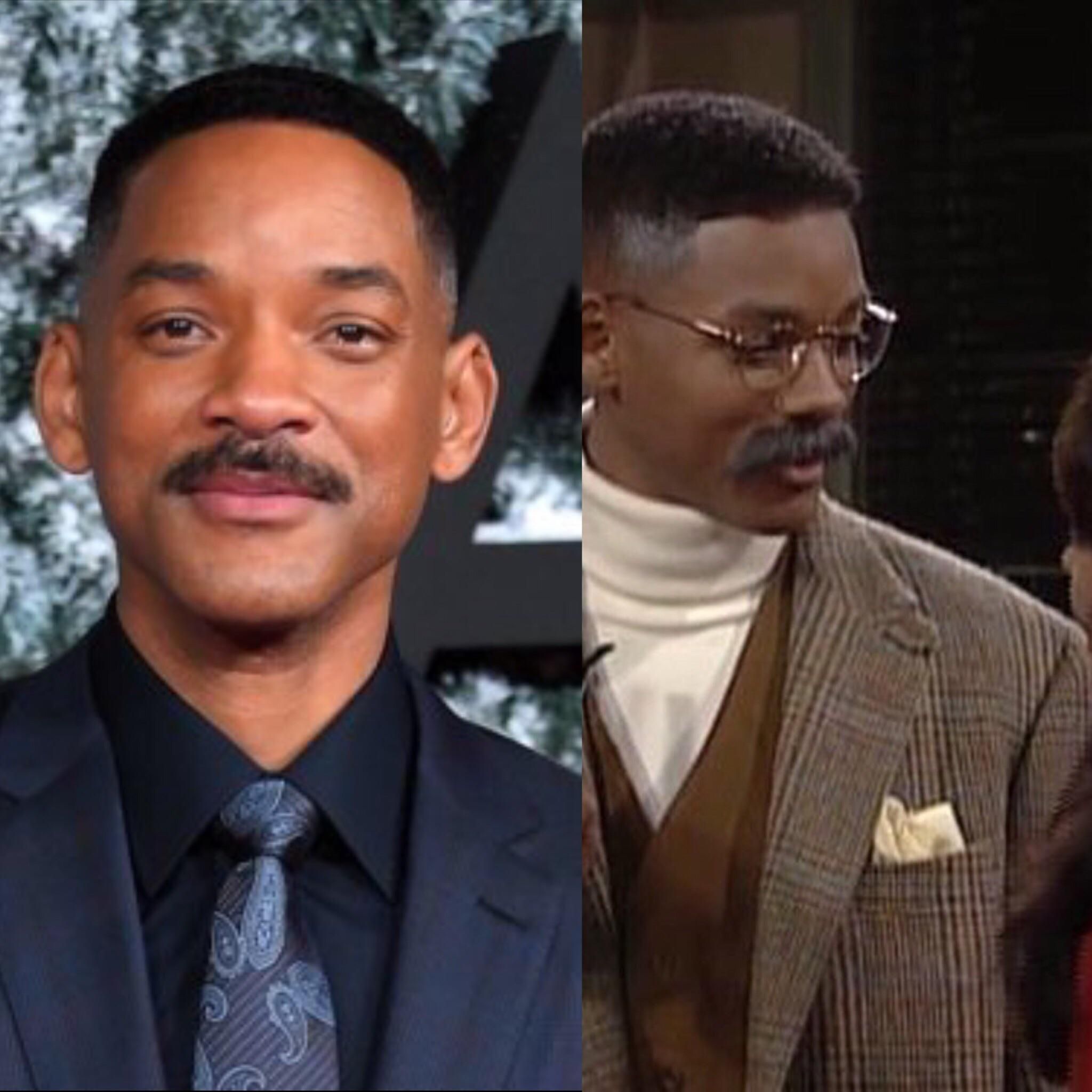 Will Smith finally looks how he did in the 1994 episode of Fresh Prince where he dresses up as someone's dad.