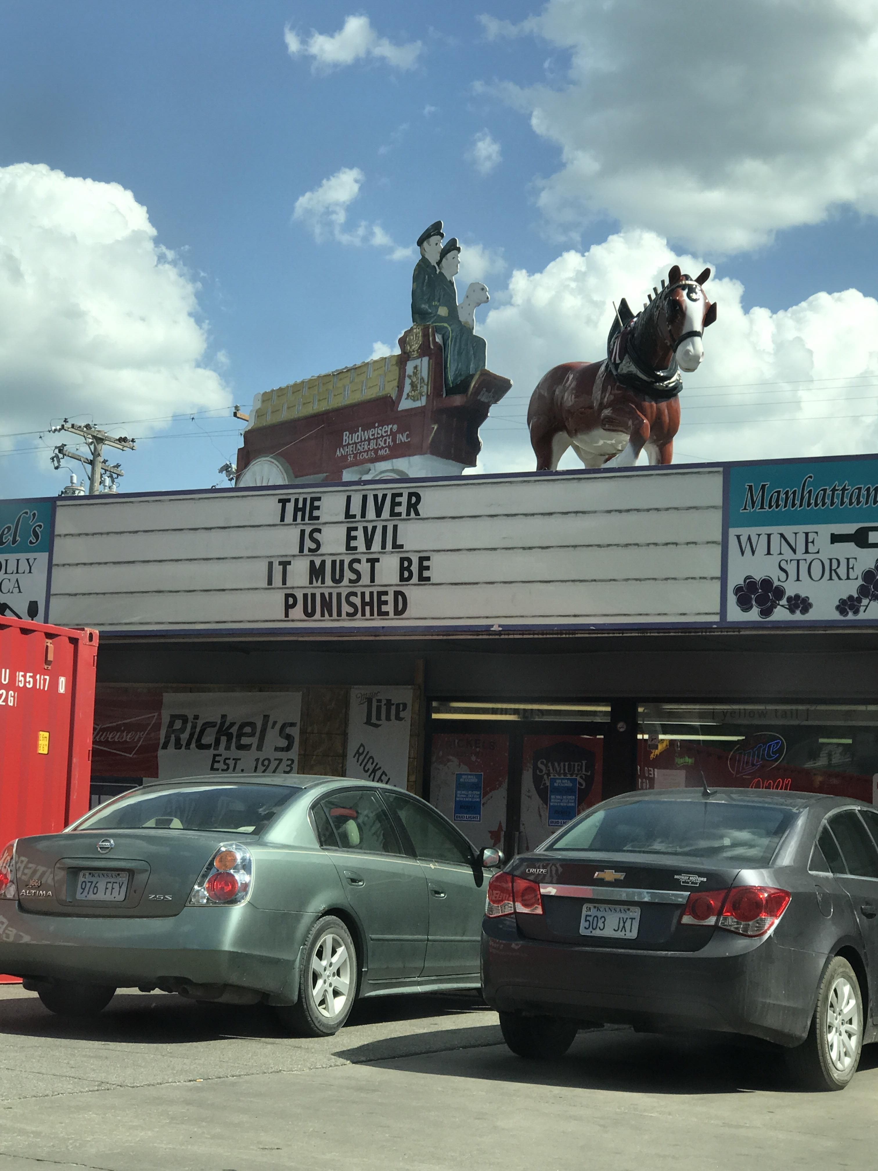 The liquor store in my town.