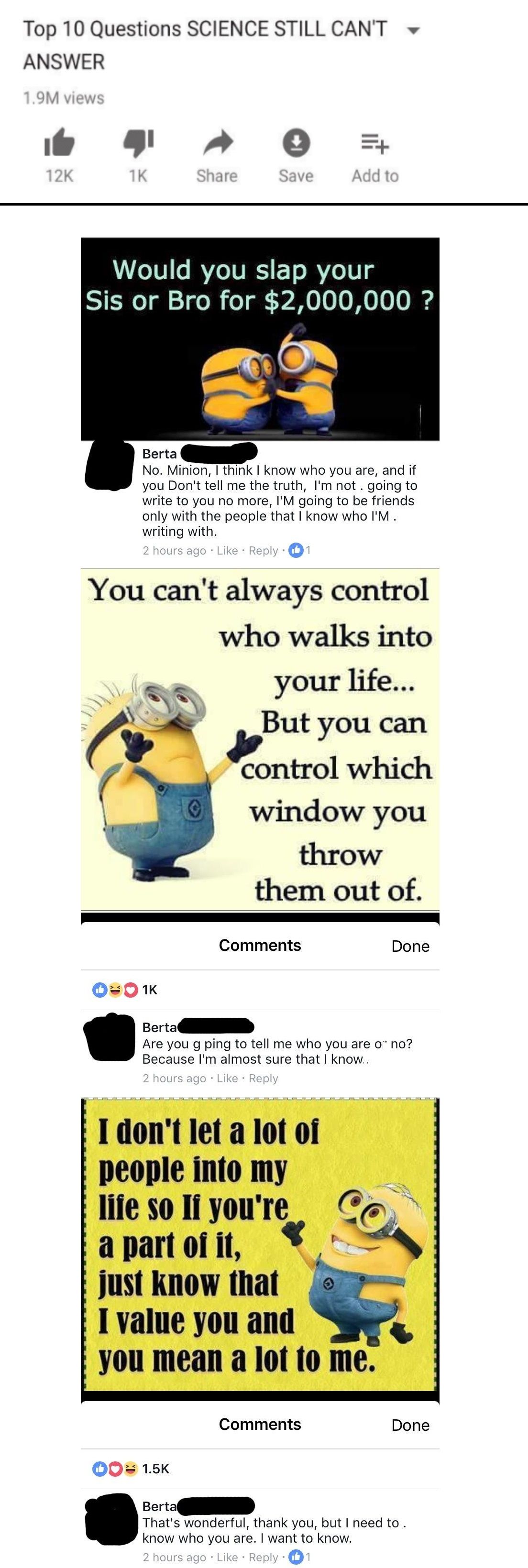 "Who are you, Minion?" - Top 10 Questions Science still can't answer