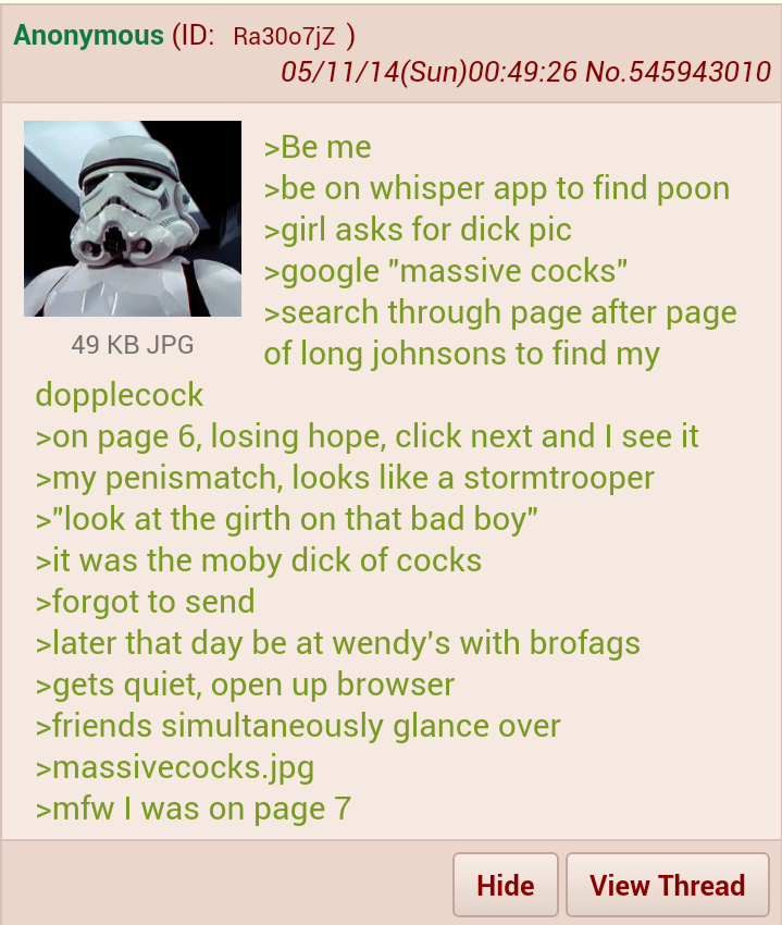 Anon is a trooper