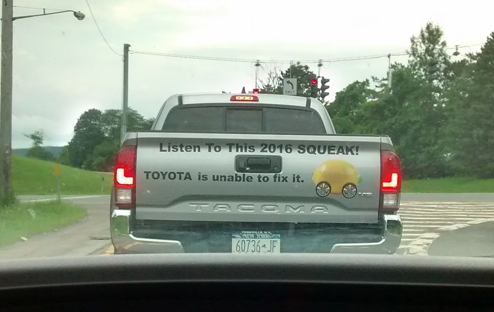 He has this painted on both sides of his truck too.