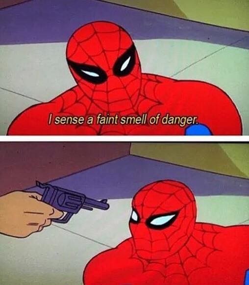 When your spider senses are tickling a little too much