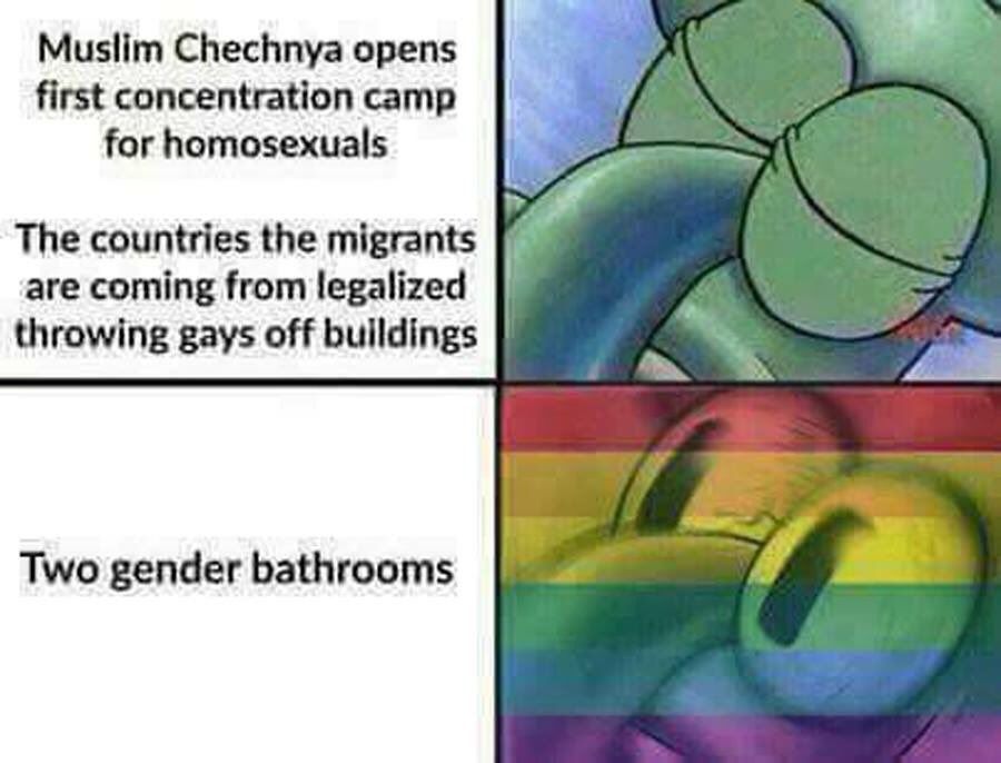 Because liberty is the same as unisex bathrooms, right?????????????????