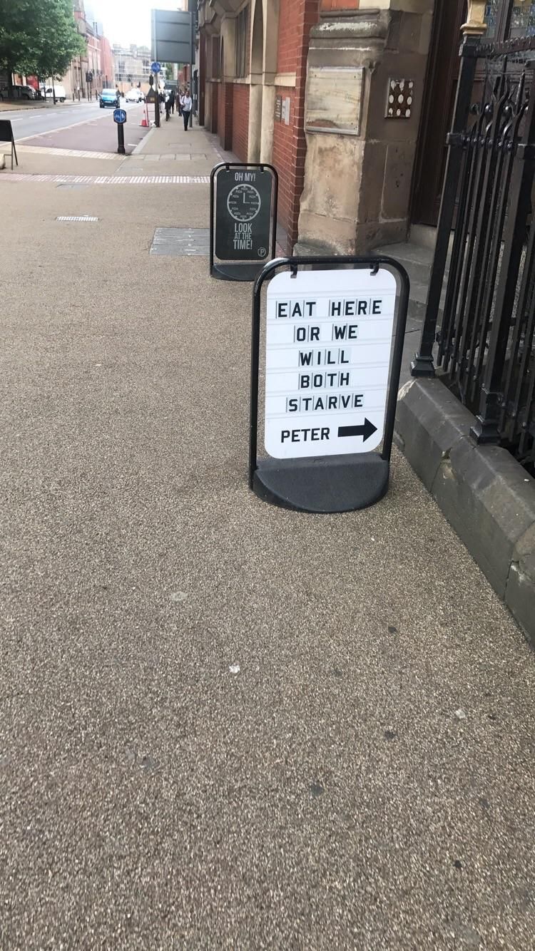 This sign at the same pizza restaurant