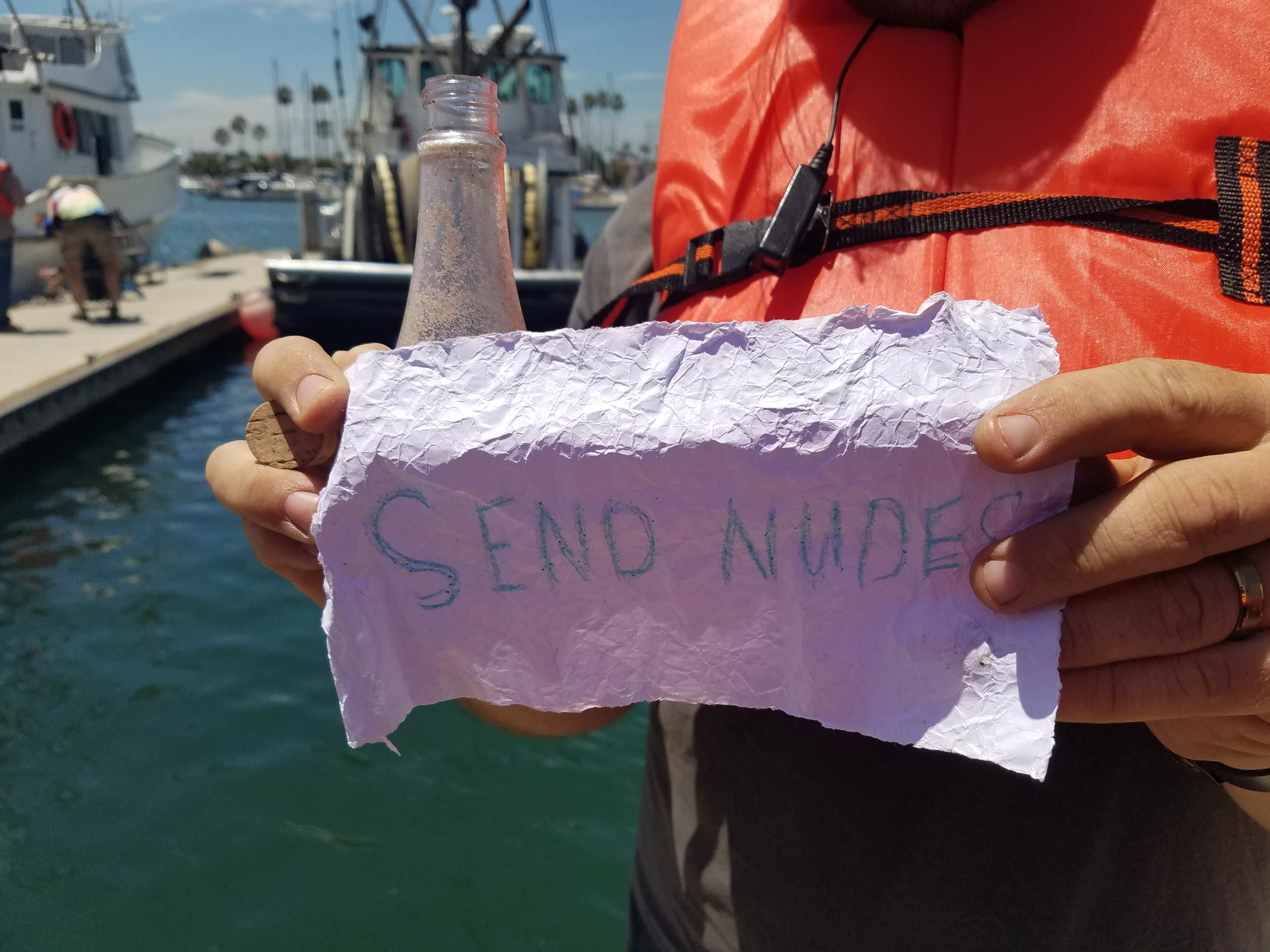 Found a Real message in a bottle at the marina today..