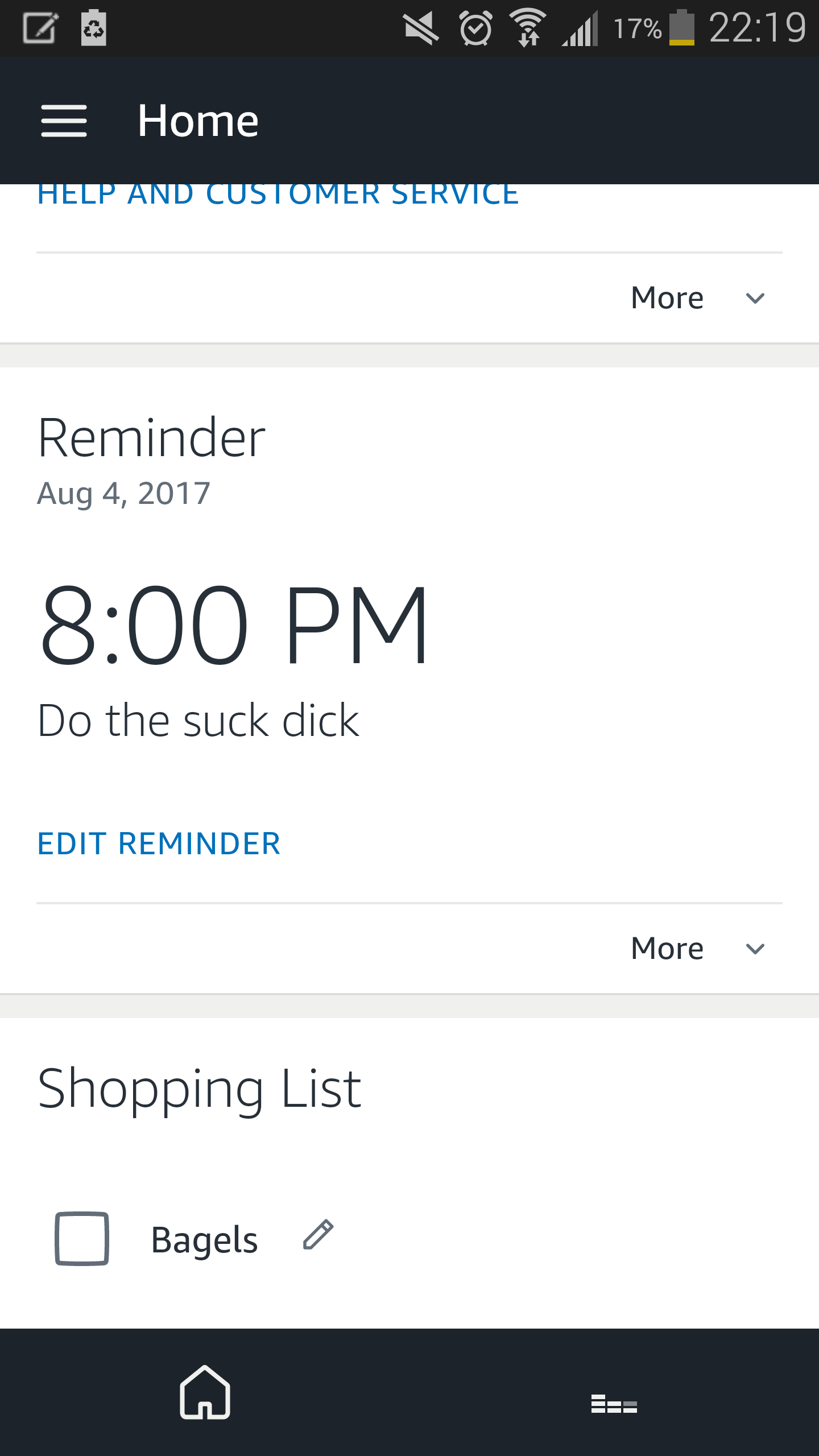 I asked Alexa to remind me about the septic