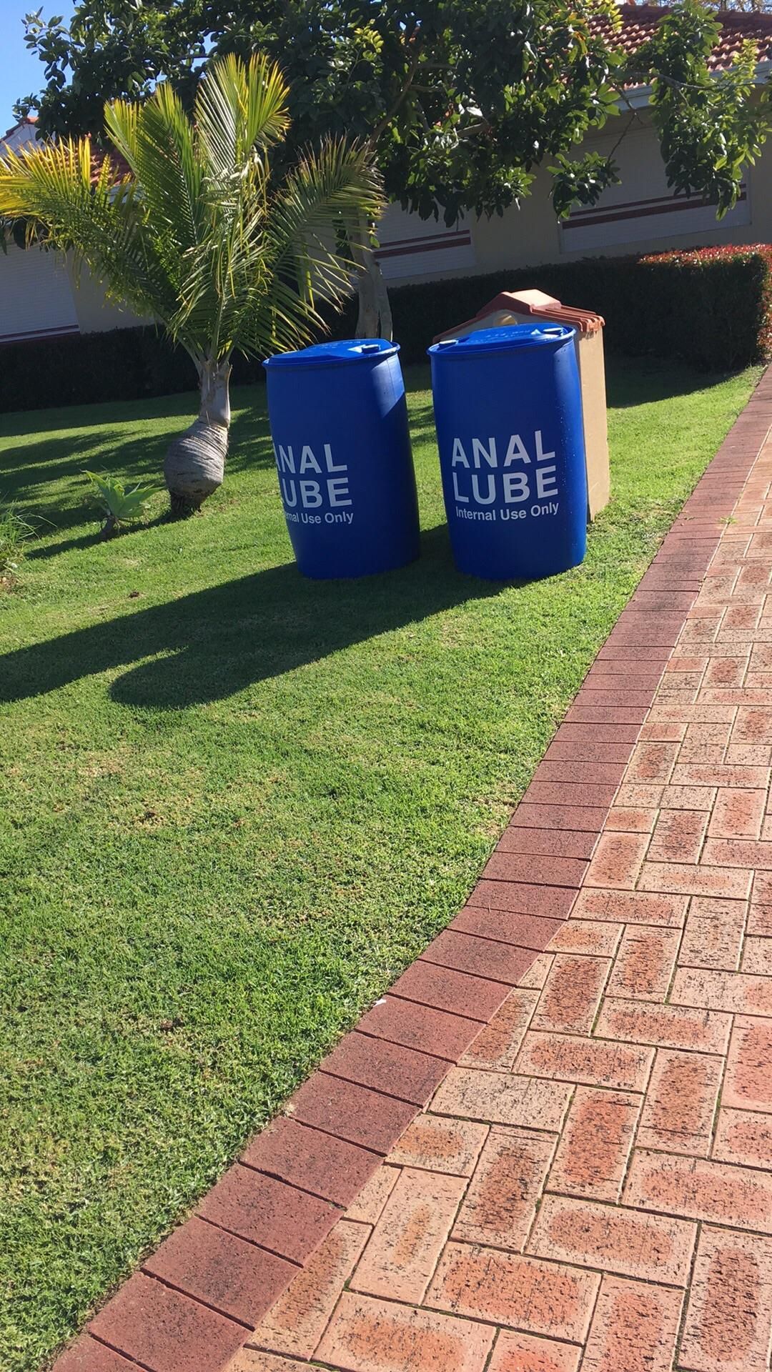 Come home from work one day and seen these two barrels outside our neighbours front lawn
