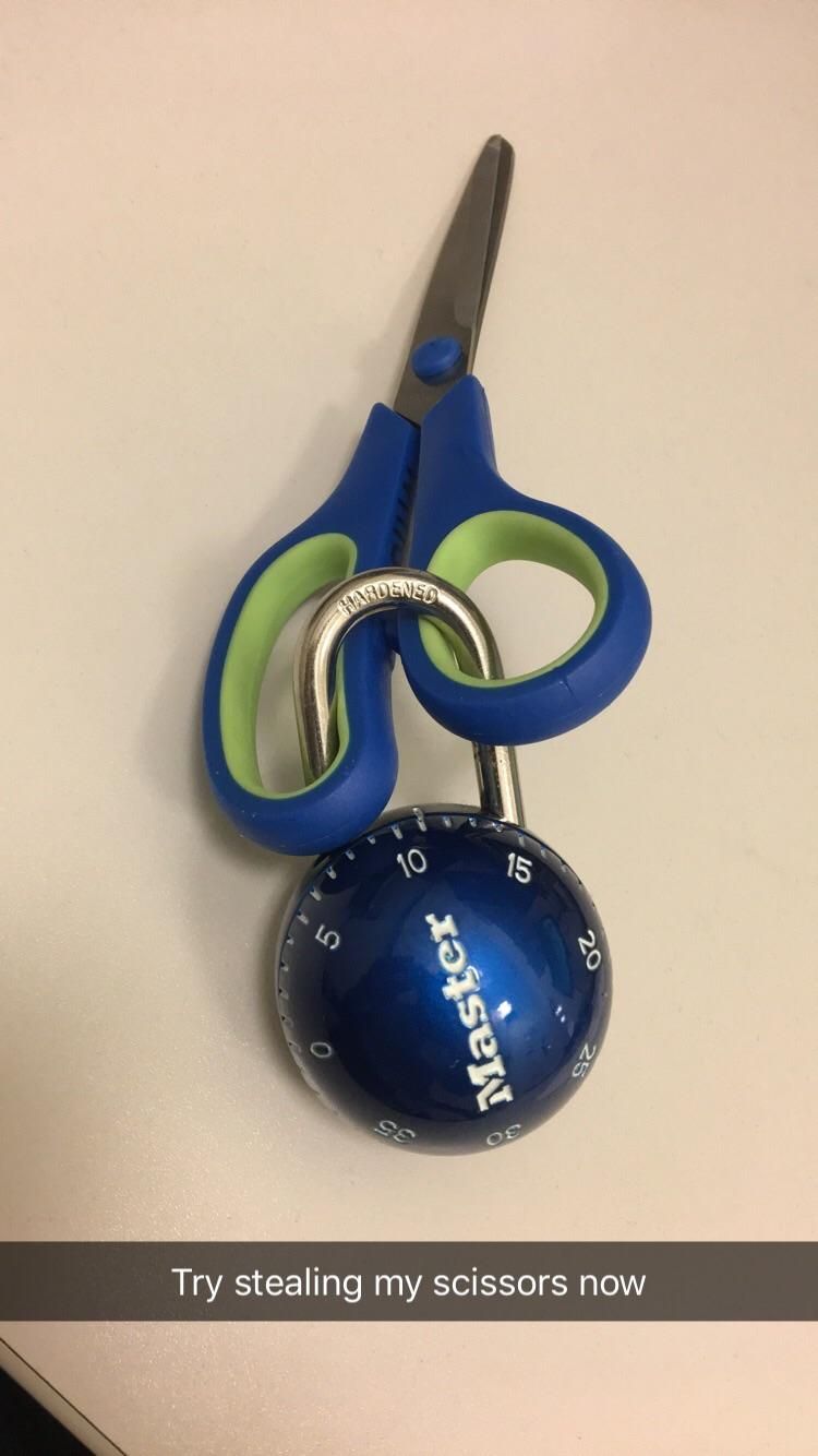 Coworker kept taking my scissors.