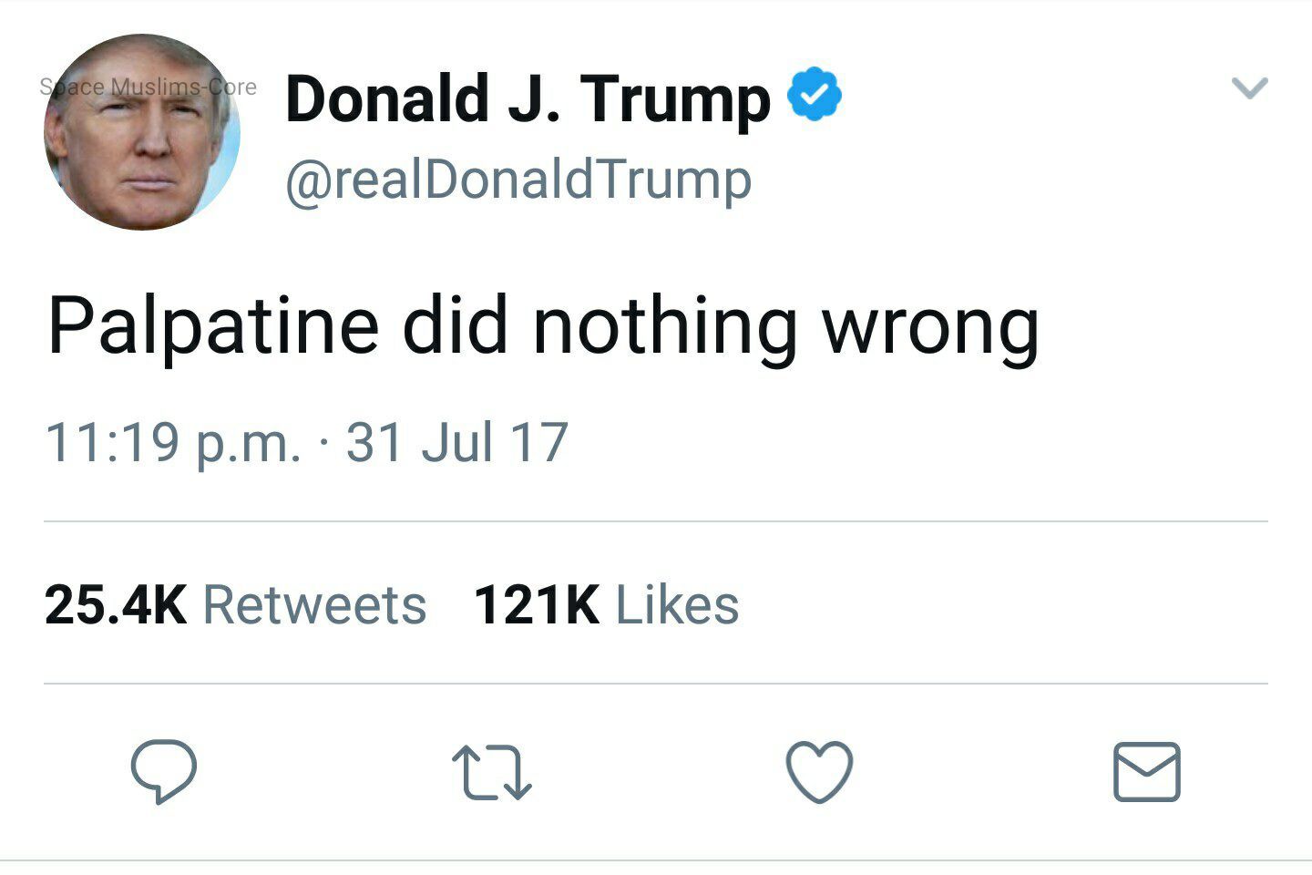 He was only the Senate, which is a good thing.