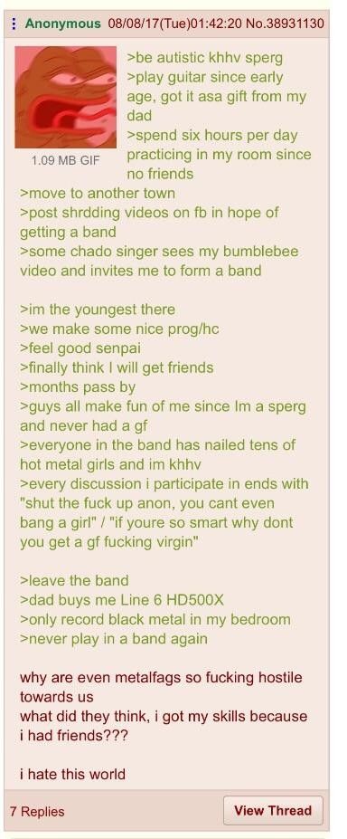 Luckily I can't shred for shit