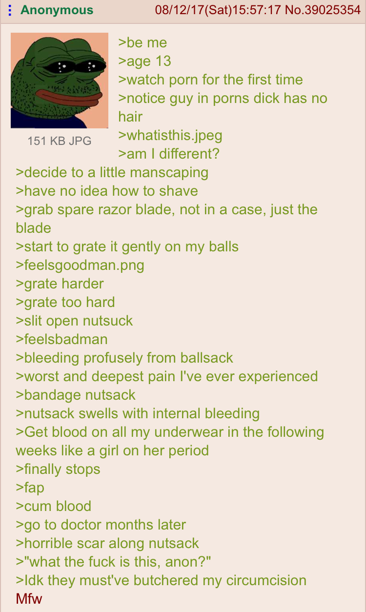 Anon shaves for the first time