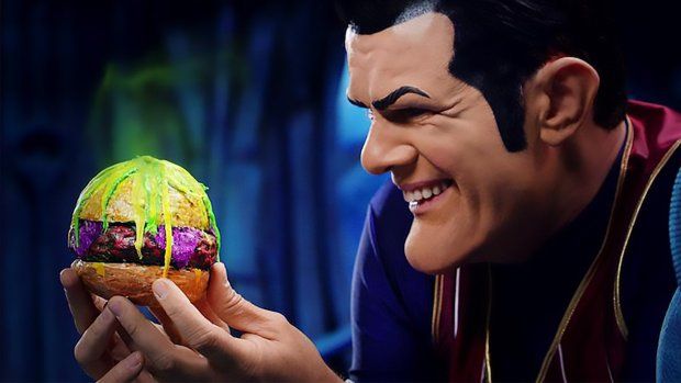 Robbie Rotten laughing at his removed tumor - August, 2017