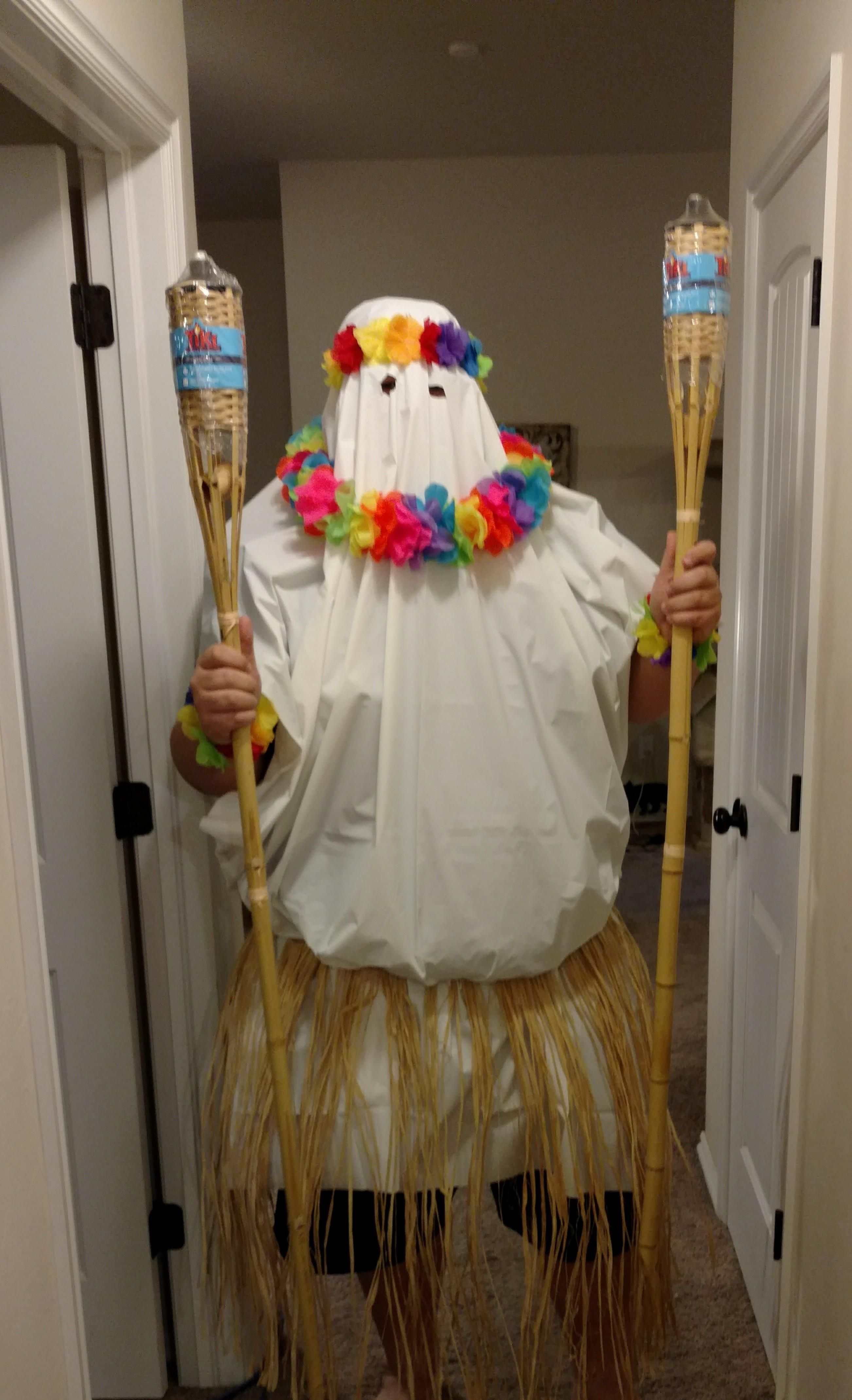So, luau ghost may not be an appropriate Halloween costume anymore...