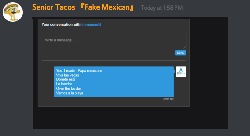 Senior Taco, accidentally replying with his alternative account, Archlinux