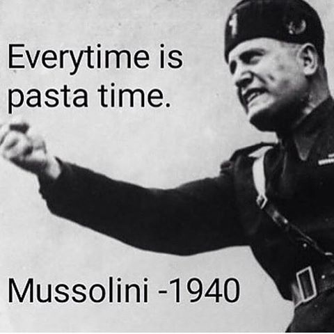 When you can't make pasta the national currency so your people hang and shoot you