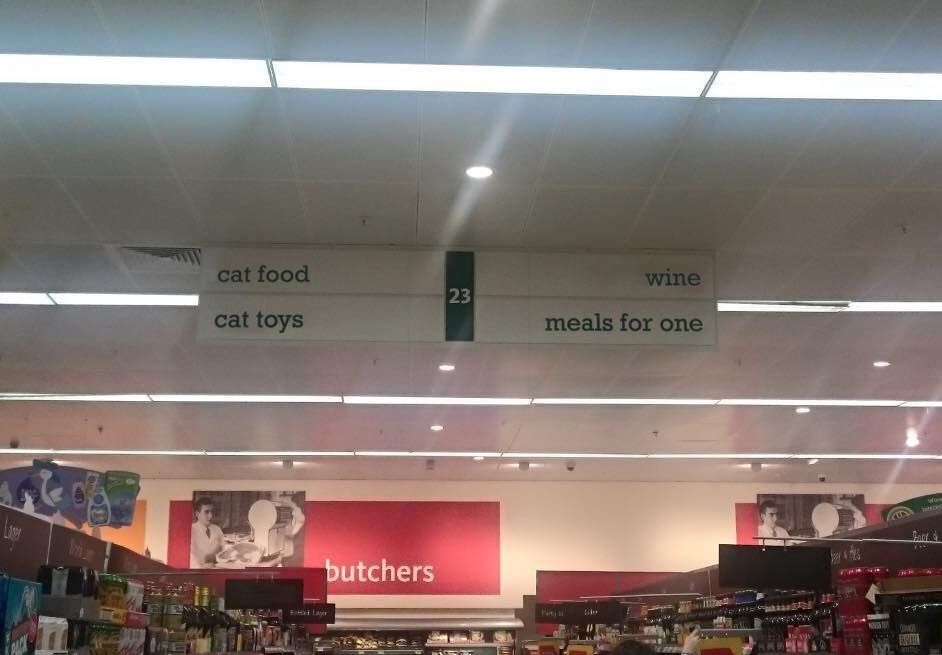 The saddest aisle in the supermarket.