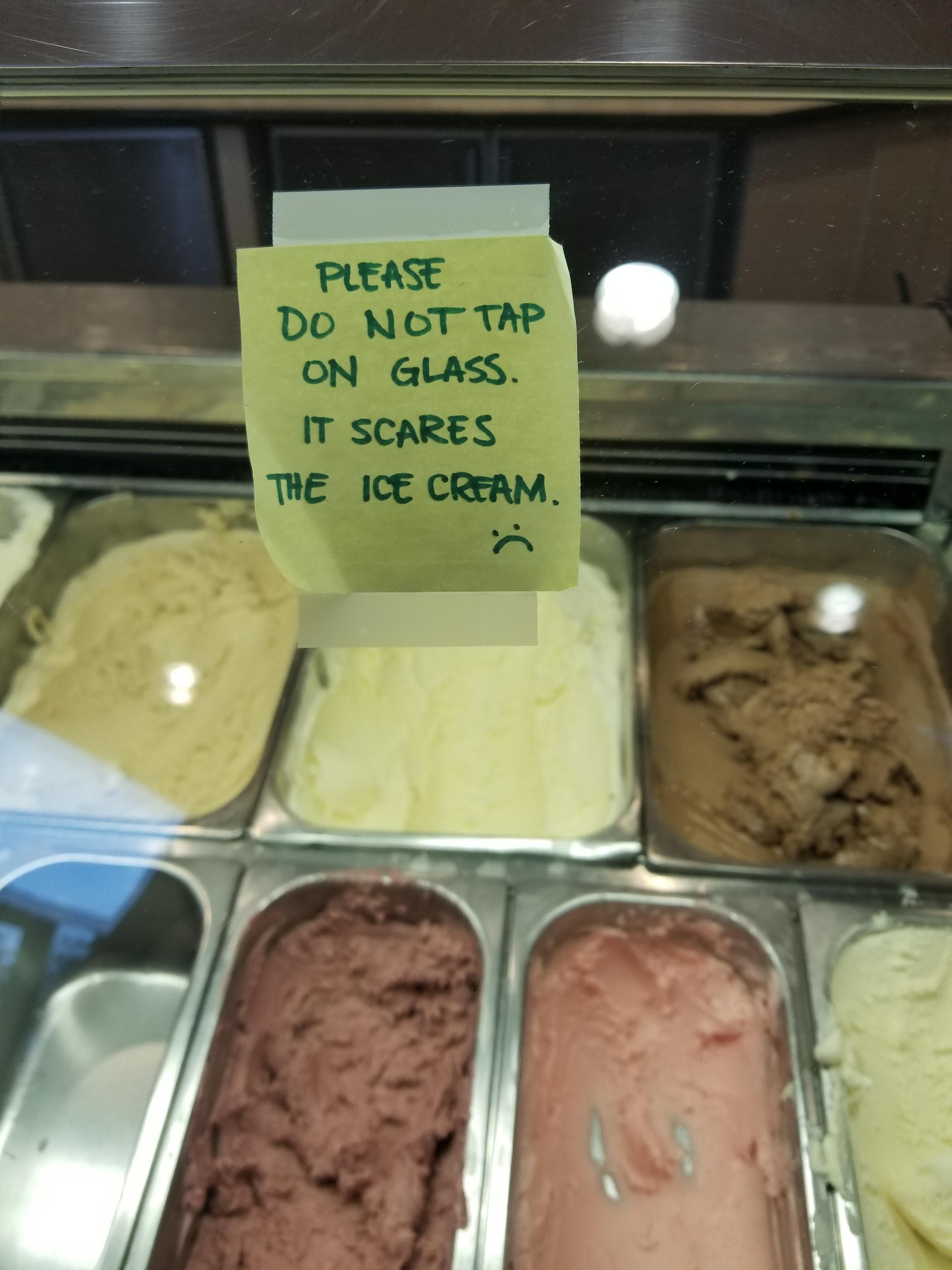 Proper ice cream shop etiquette