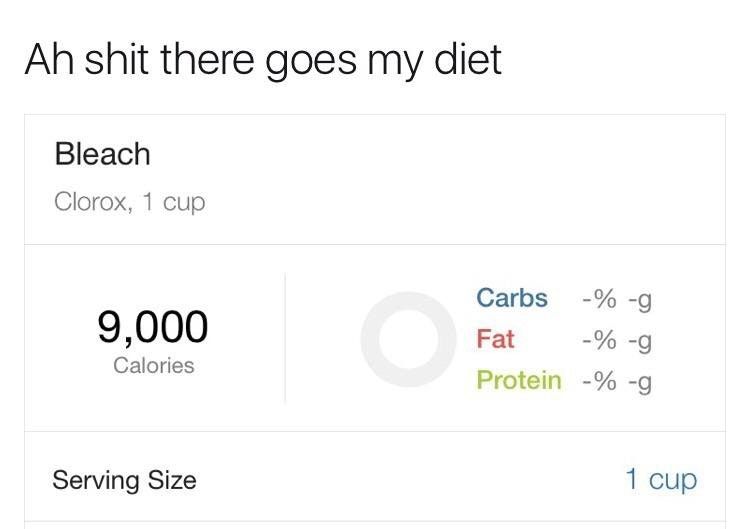probably have diet bleach :/