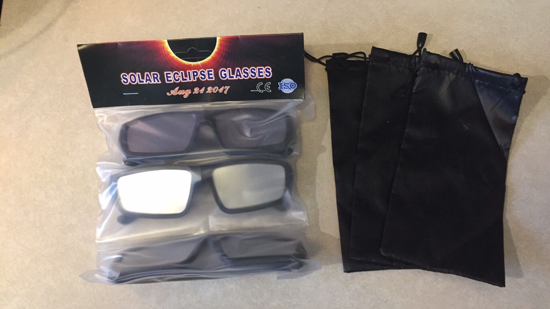 Good news, everybody! The solar eclipse glasses I ordered a month ago finally came!