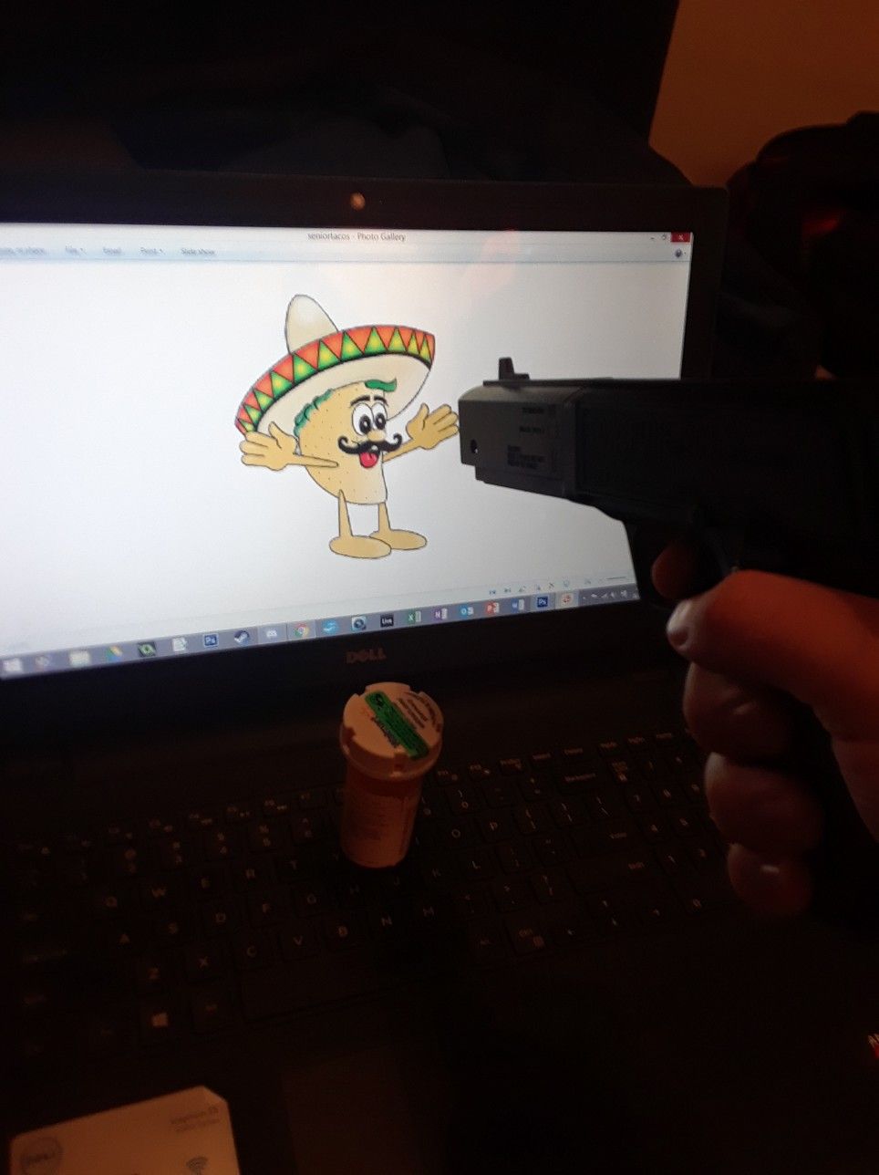 Take your medication...Mr.Taco