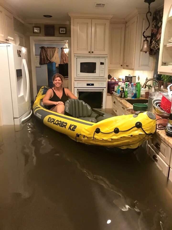 When you flooded, and don't wanna get electrocuted, but hopeful.