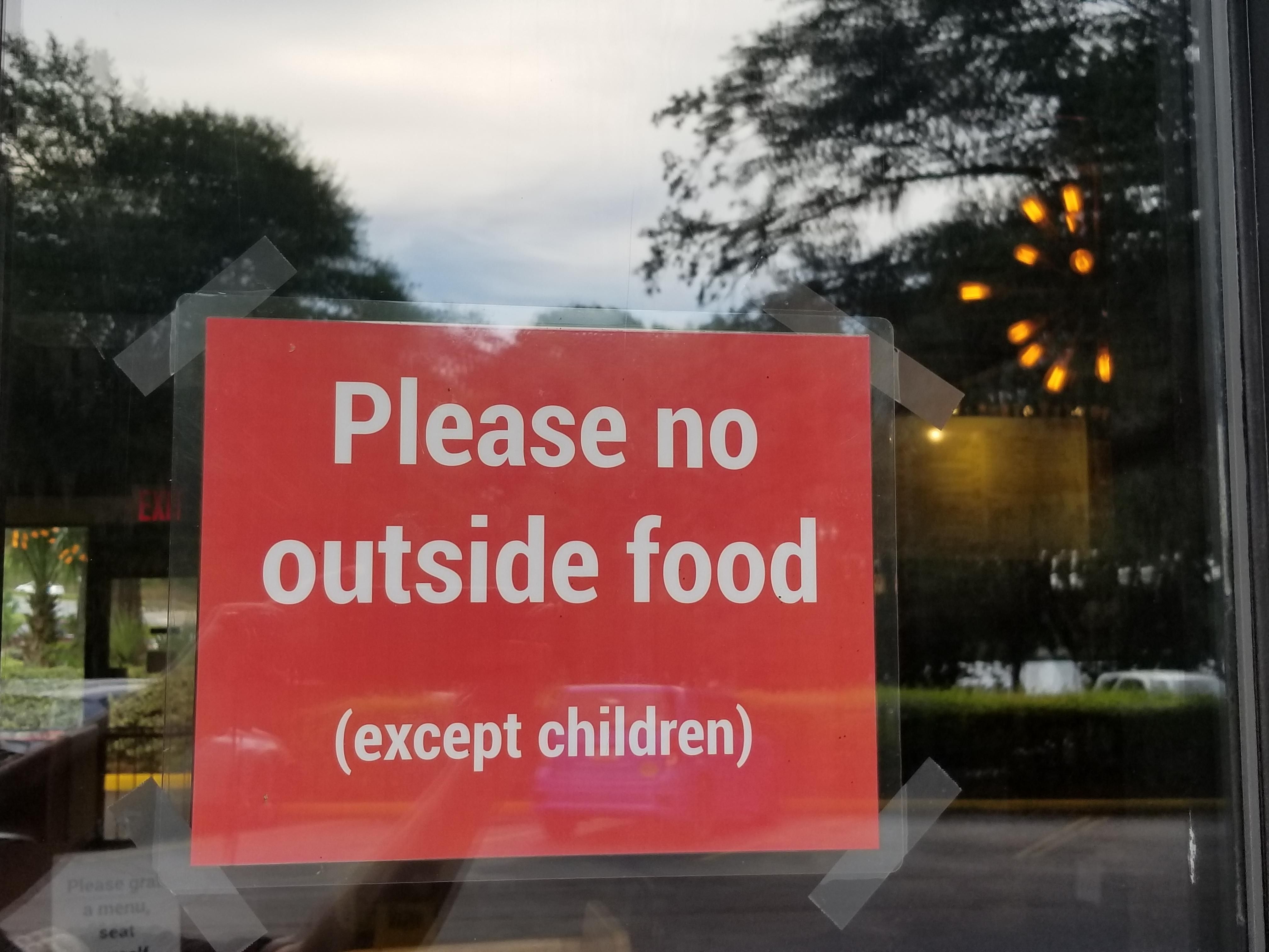 Outside a restaurant.