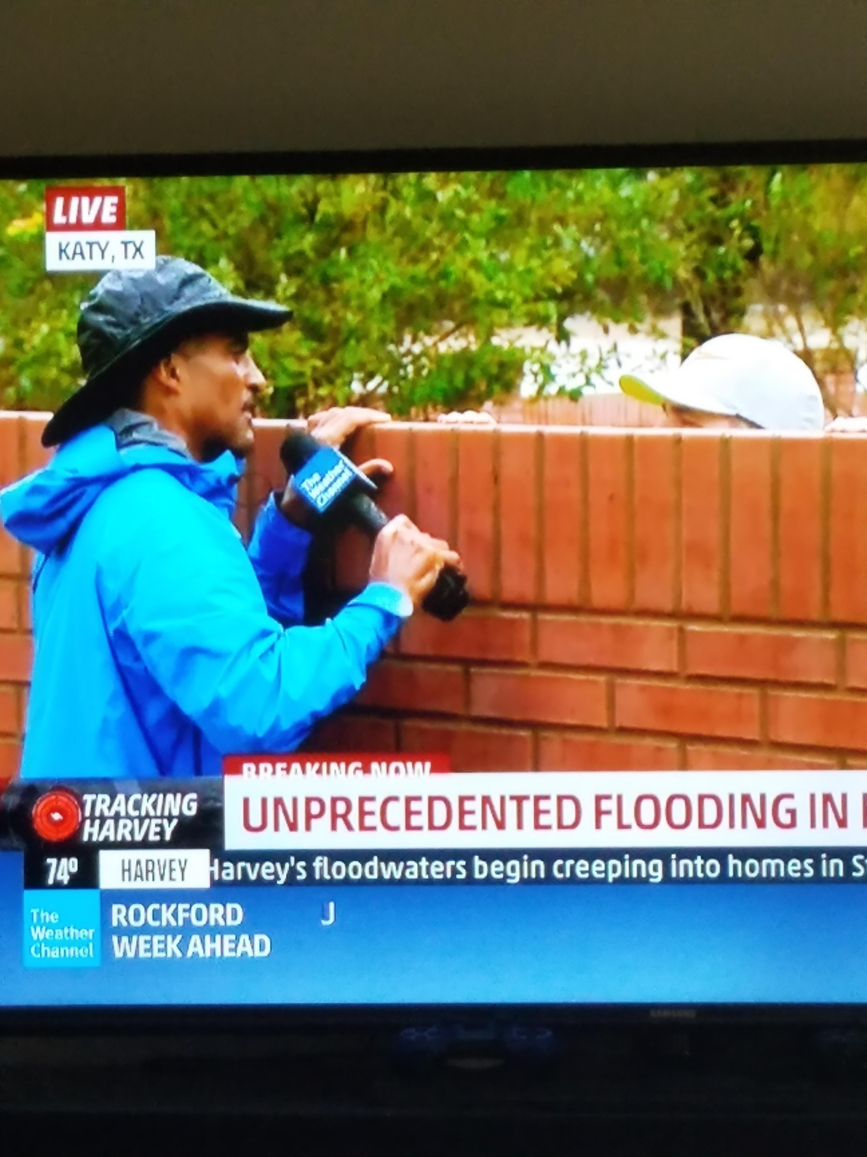 The weather channel was interviewing Wilson from home and improvement.