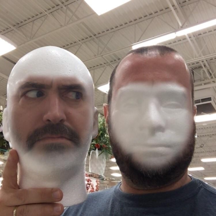Just a couple of white guys at the craft store