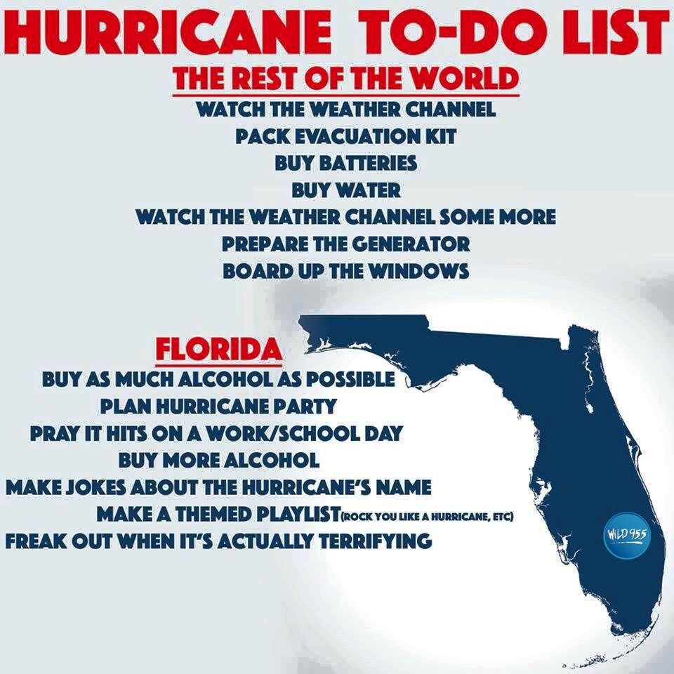 Hurricane checklist for Floridians