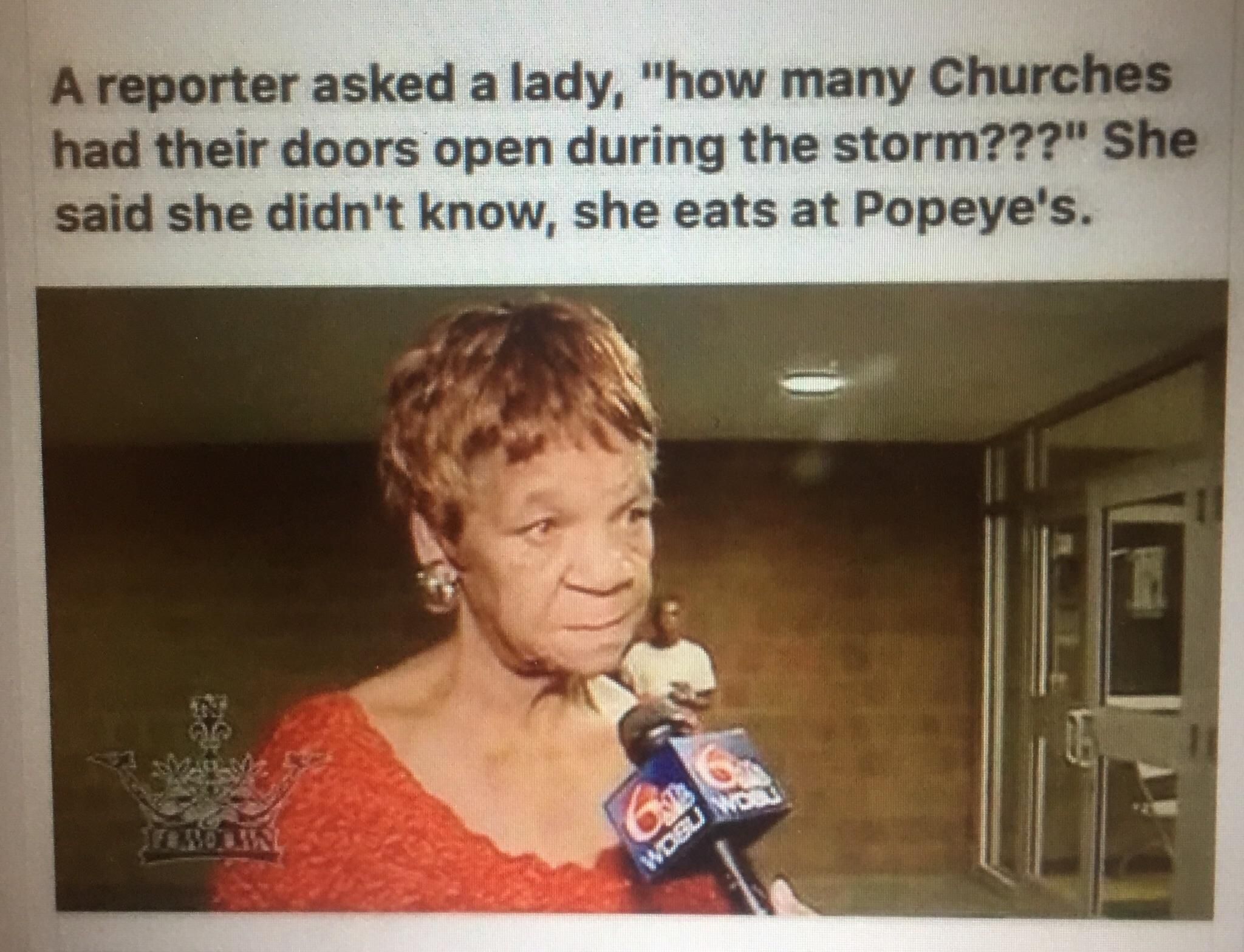Churches or Popeyes?