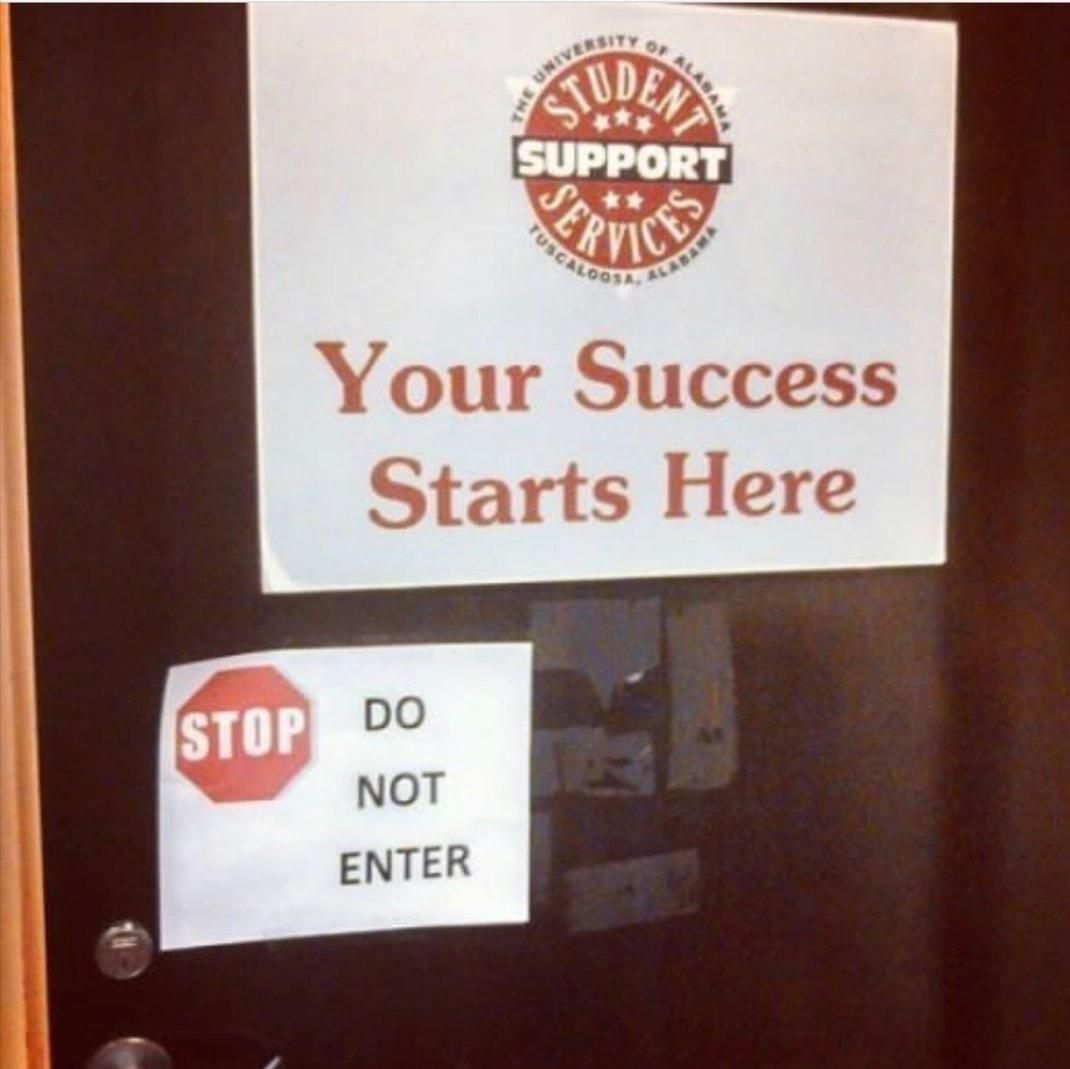 University of Alabama doesn't want you to be successful