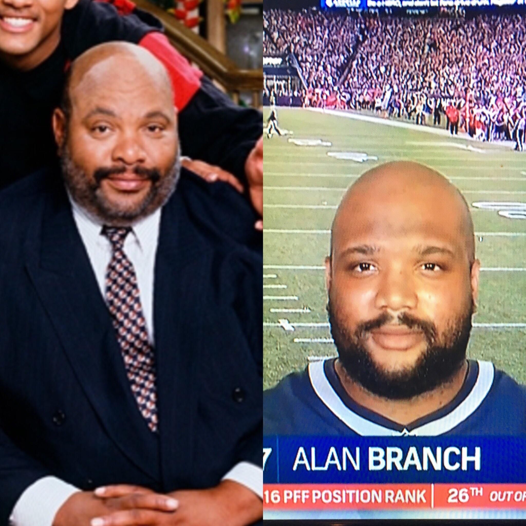 Apparently Uncle Phil came back from the dead to play for the Patriots...