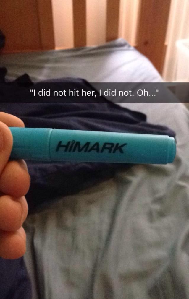 "I did not hit her, I did not"