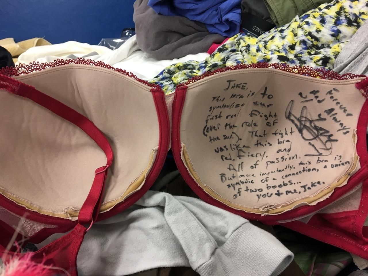 My sister found this bra at Goodwill