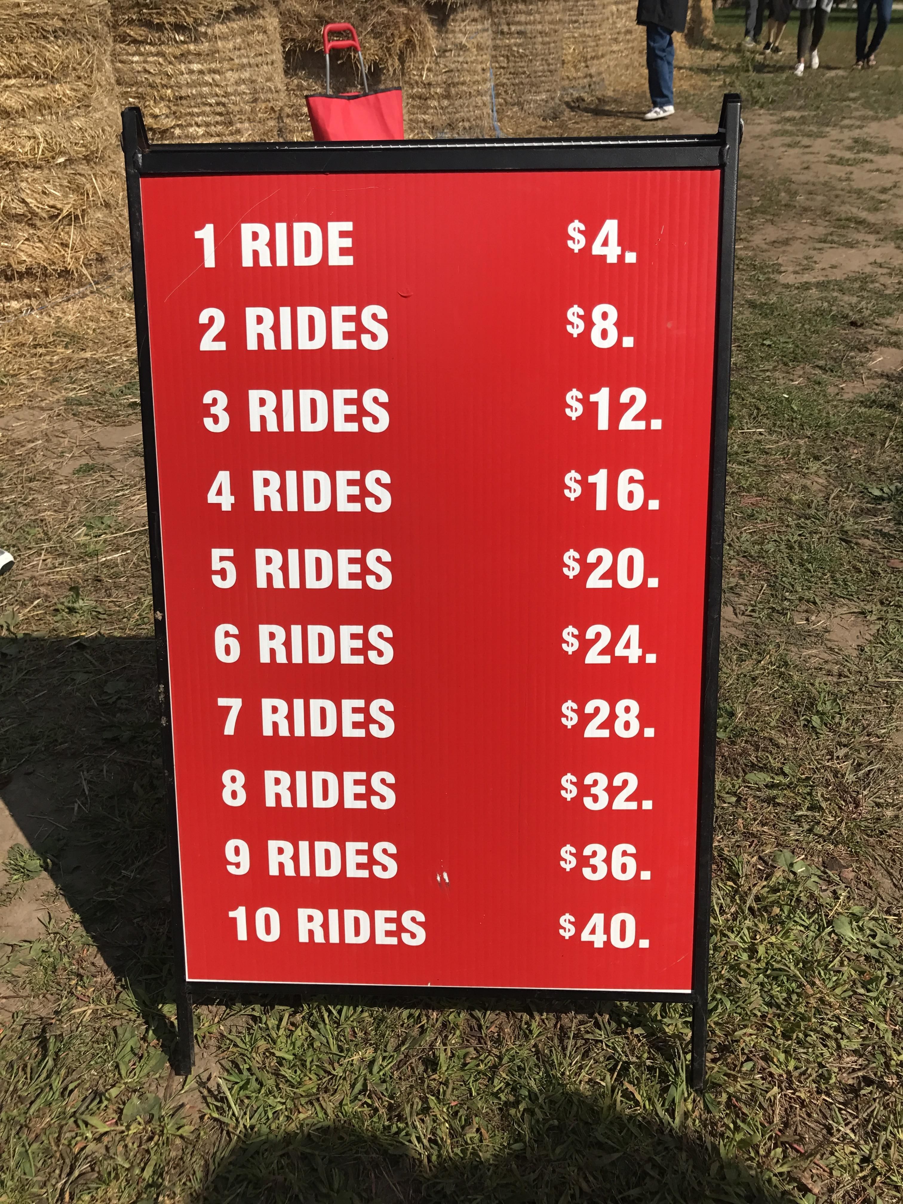 I wonder how much 11 rides would be