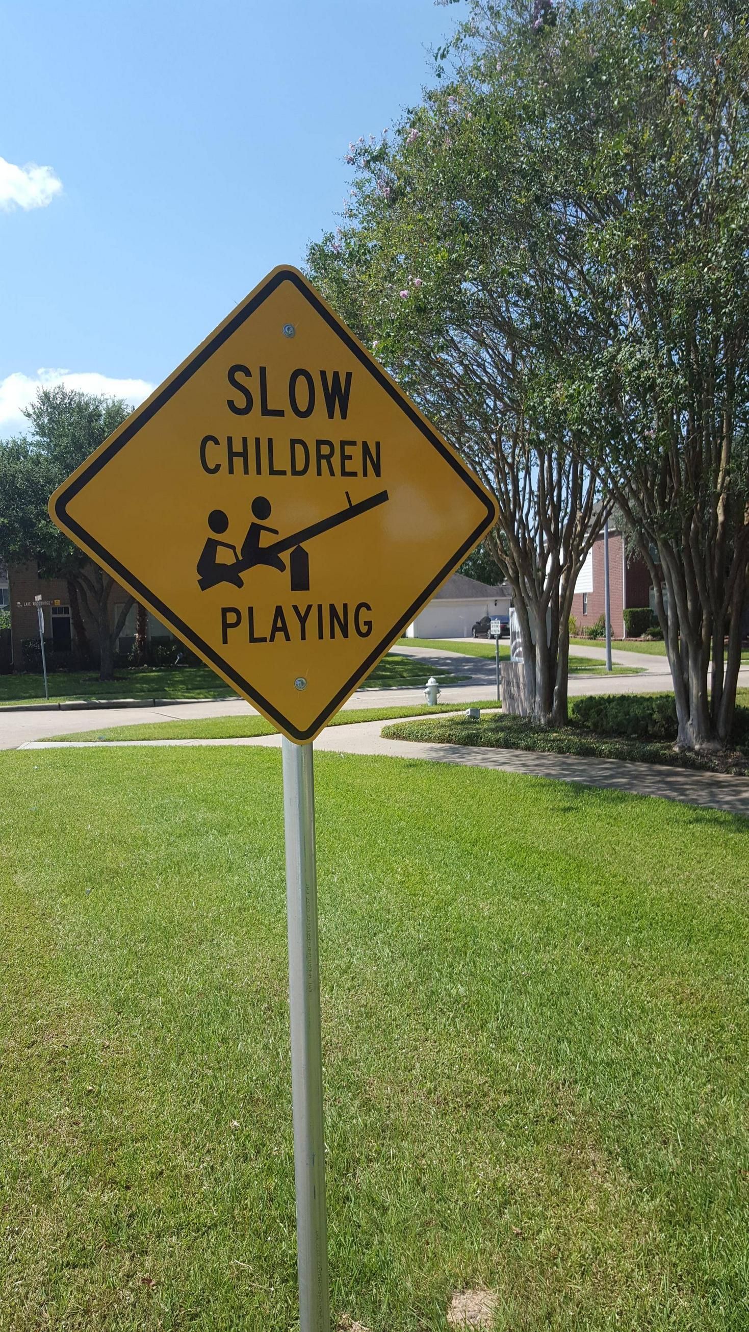 They just put up this sign in my neighborhood and I can't stop laughing!