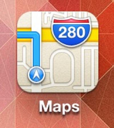 seen ball overpass maps apple drive icon off suggests reminder actually right just