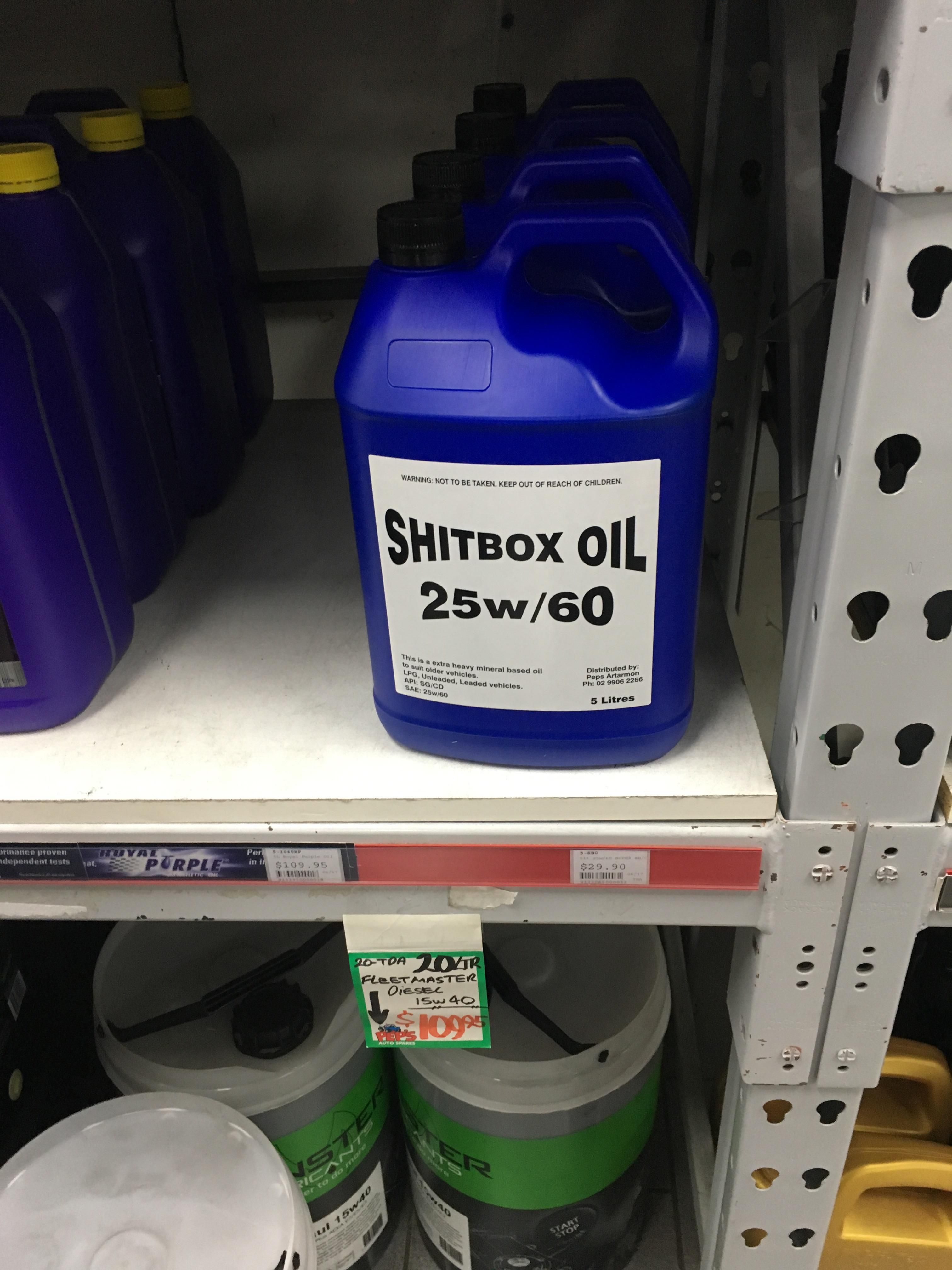 I was looking for oil for my car when I came across this beauty.