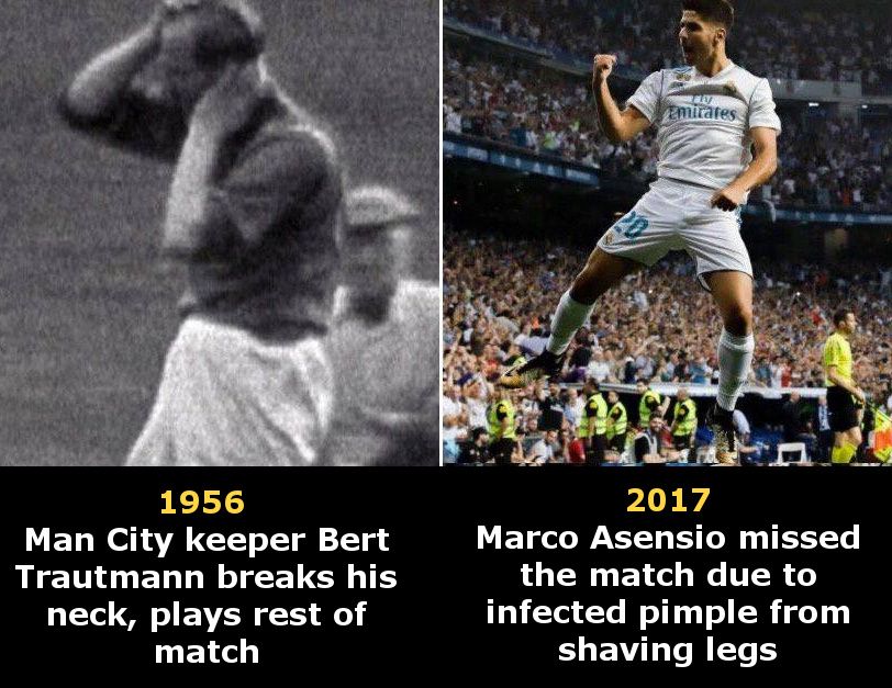Old footballers vs. modern superstars