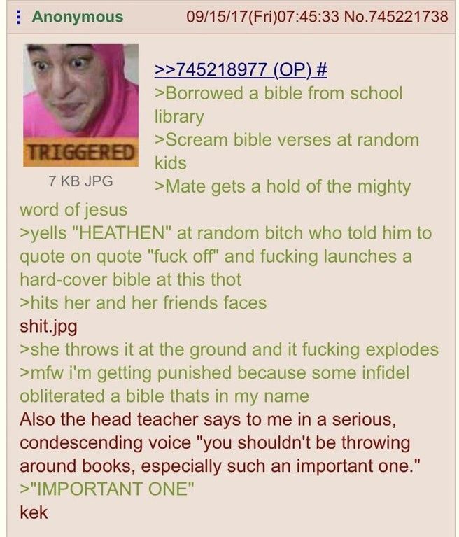 Anon has a bible