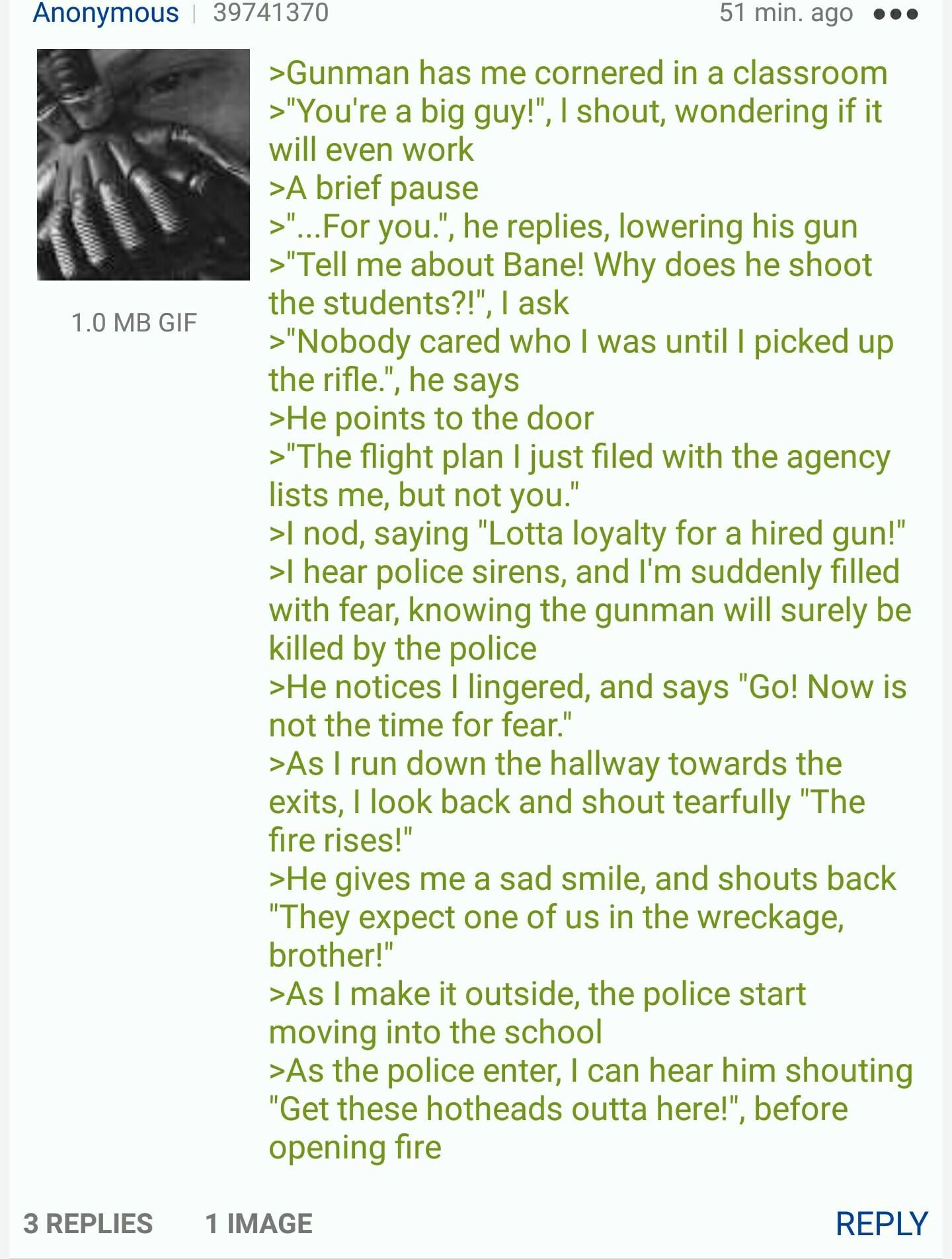Anon survives a shooting