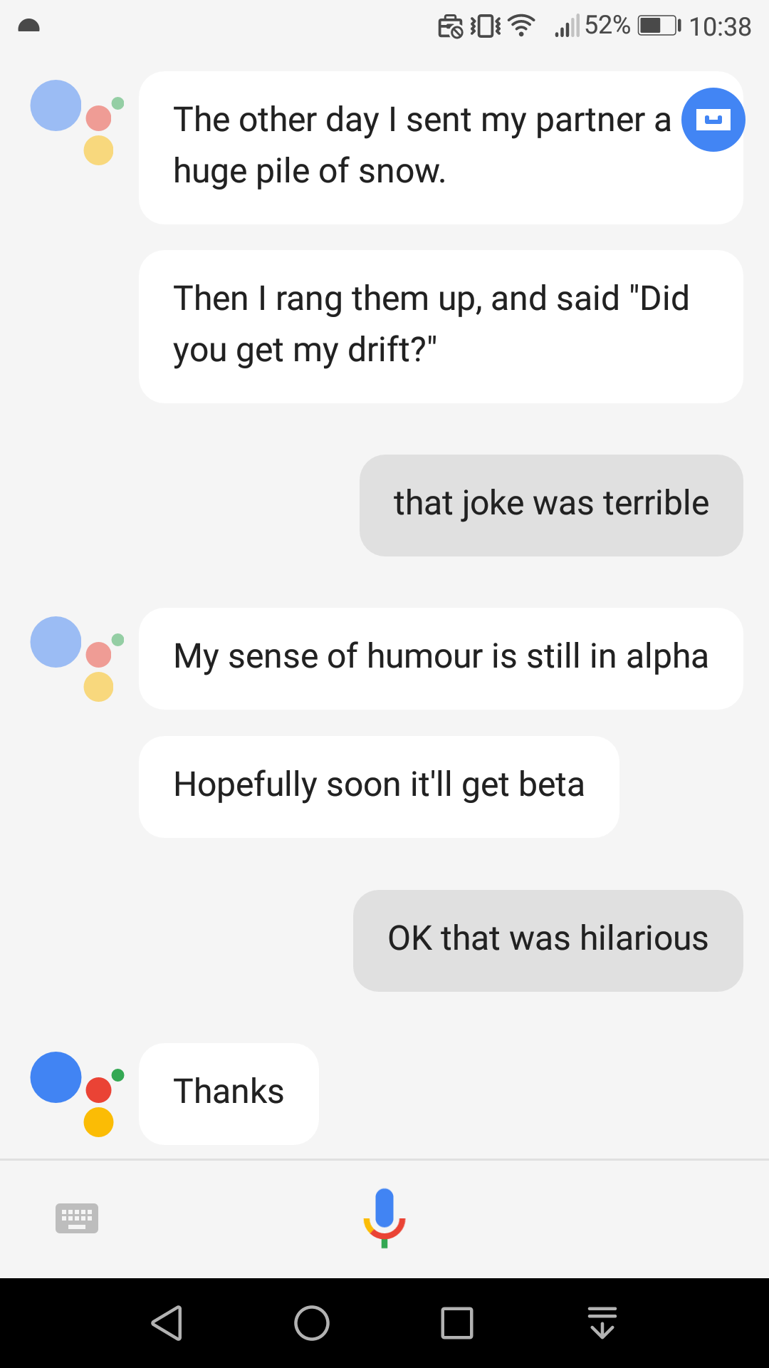 Google's humour is still in alpha