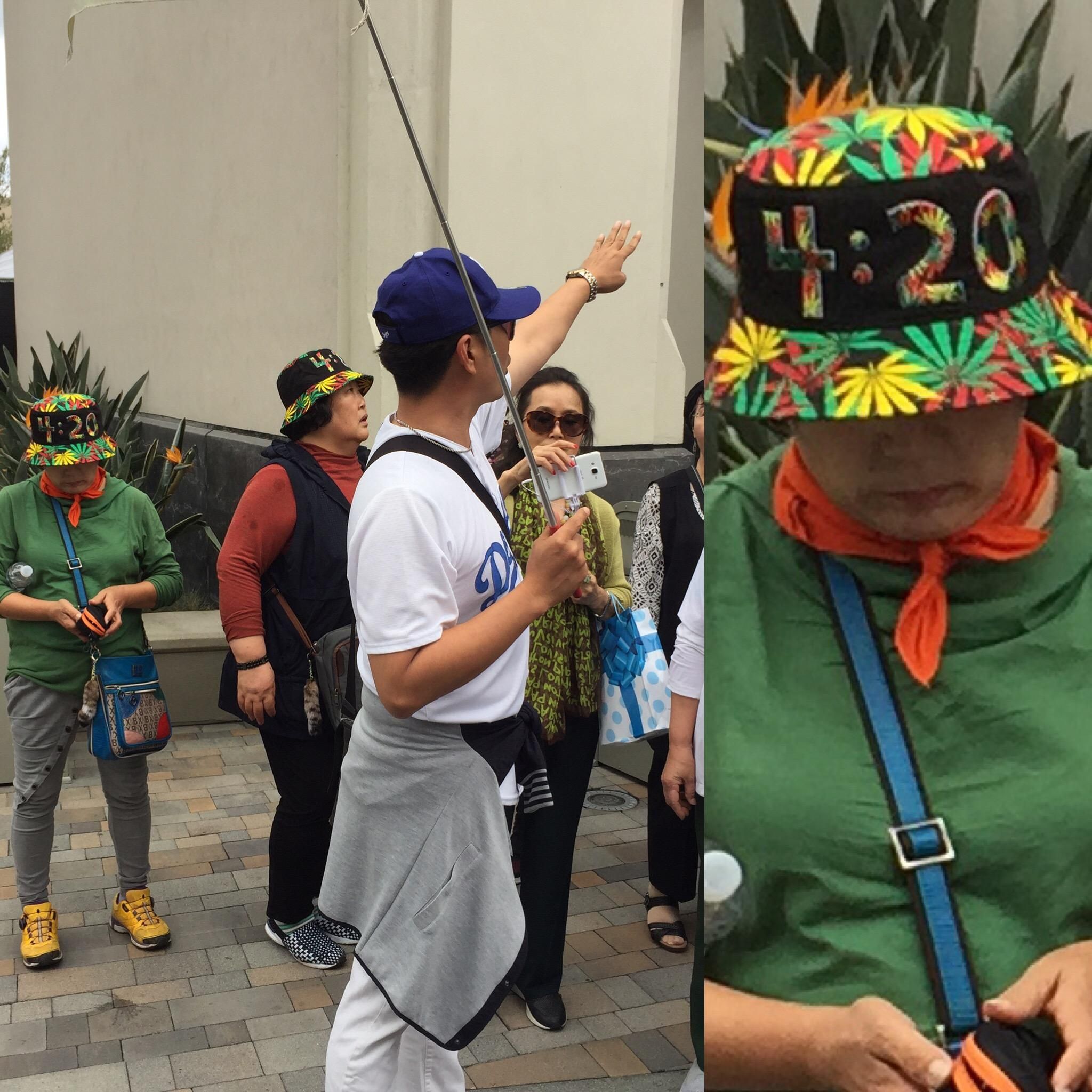 Some Asian tourists in L.A. blending in
