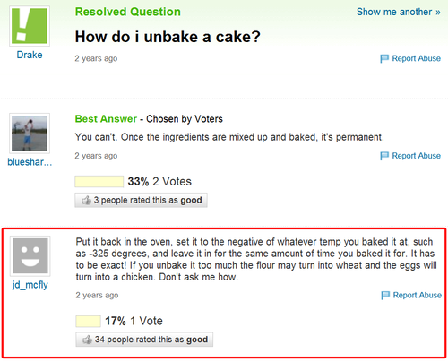 How to unbake a cake