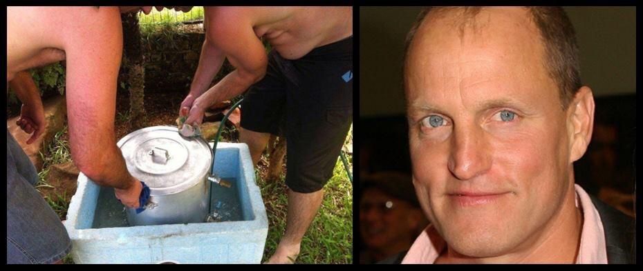 My Uncle says the guys stomach looks like Woody Harrelson