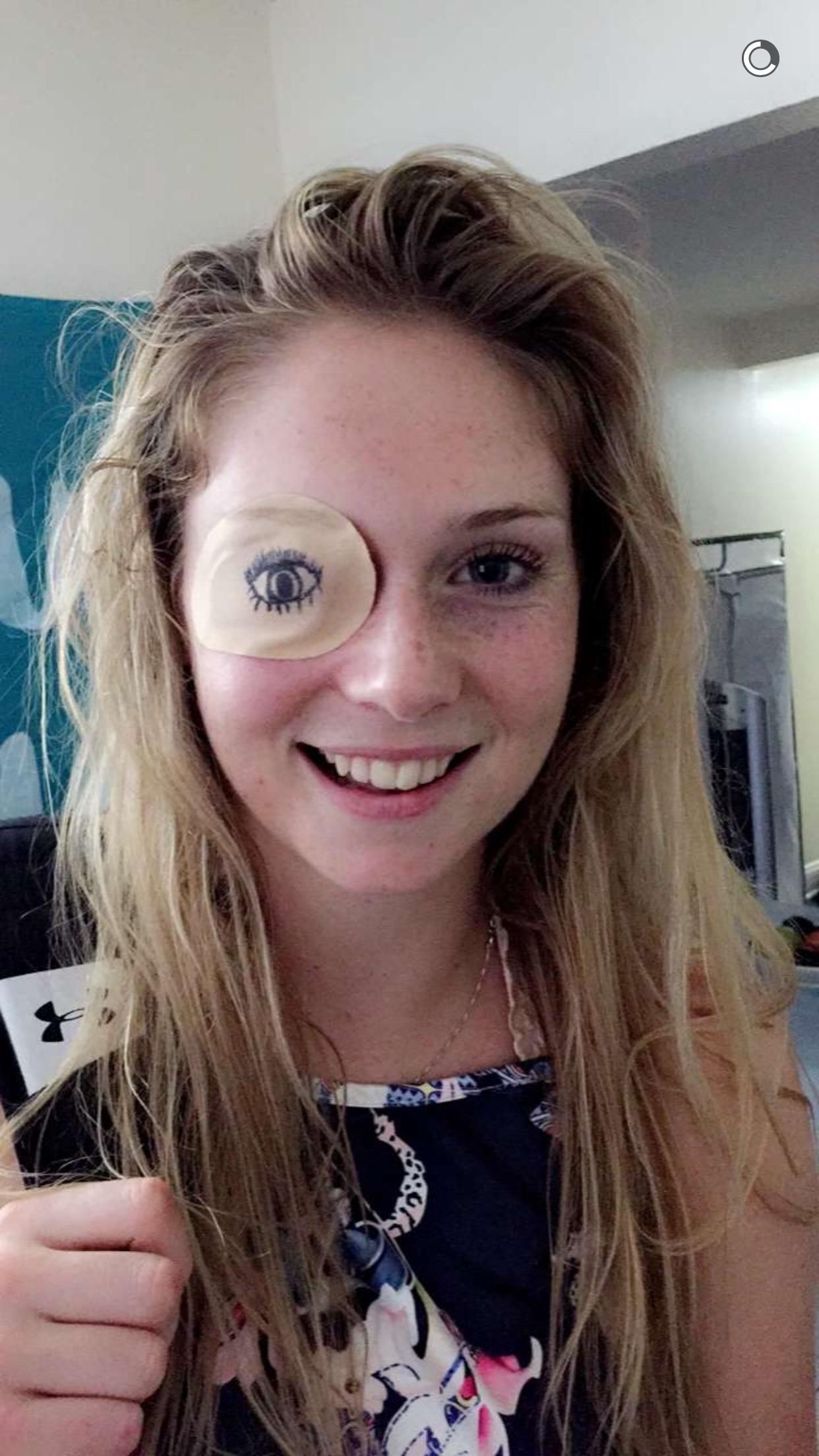 My girlfriends friend got poked in the eye and needed an eye patch. Her friends didn't want her to feel self conscious going out in public so...