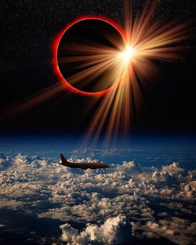 My grandma emailed me "the air force's capture of the eclipse", and this was the photo.