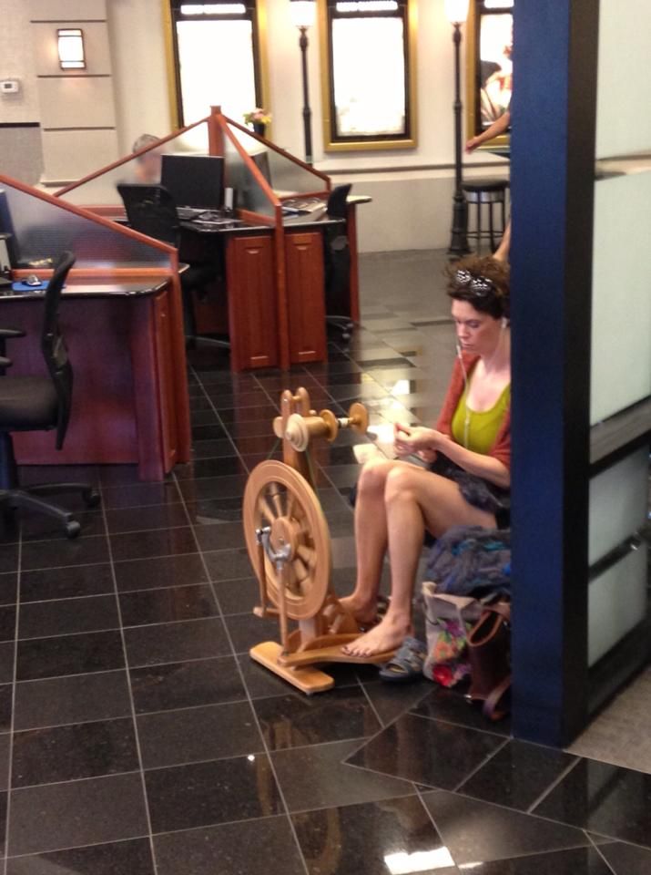You might be a hipster, but you'll never be a hipster spinning thread at a BMW service waiting room