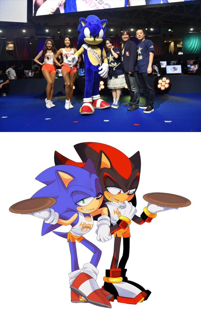 sonic has a promotion with hooters in japan